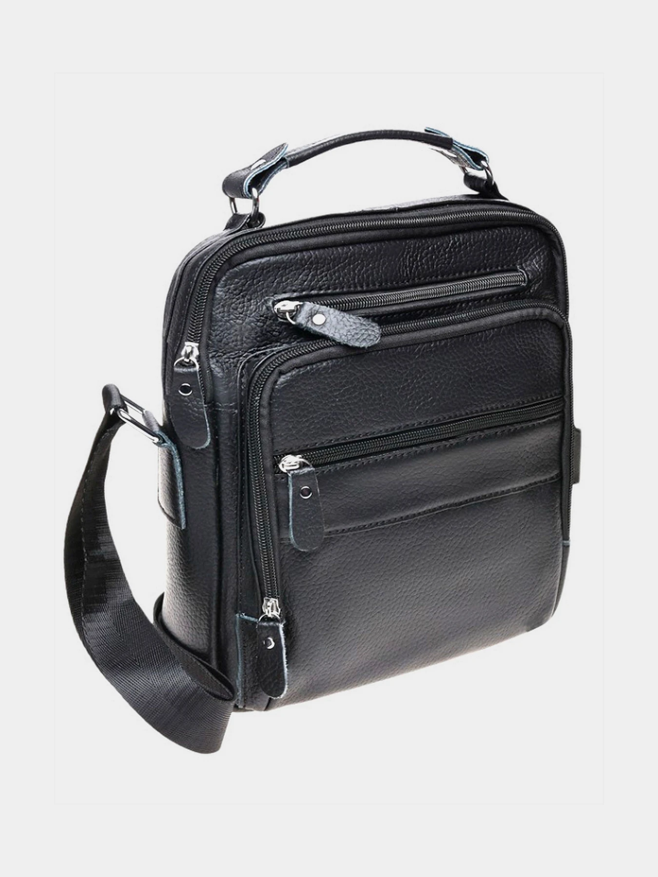 Сумки Borsa Leather модель K15112-black Фото