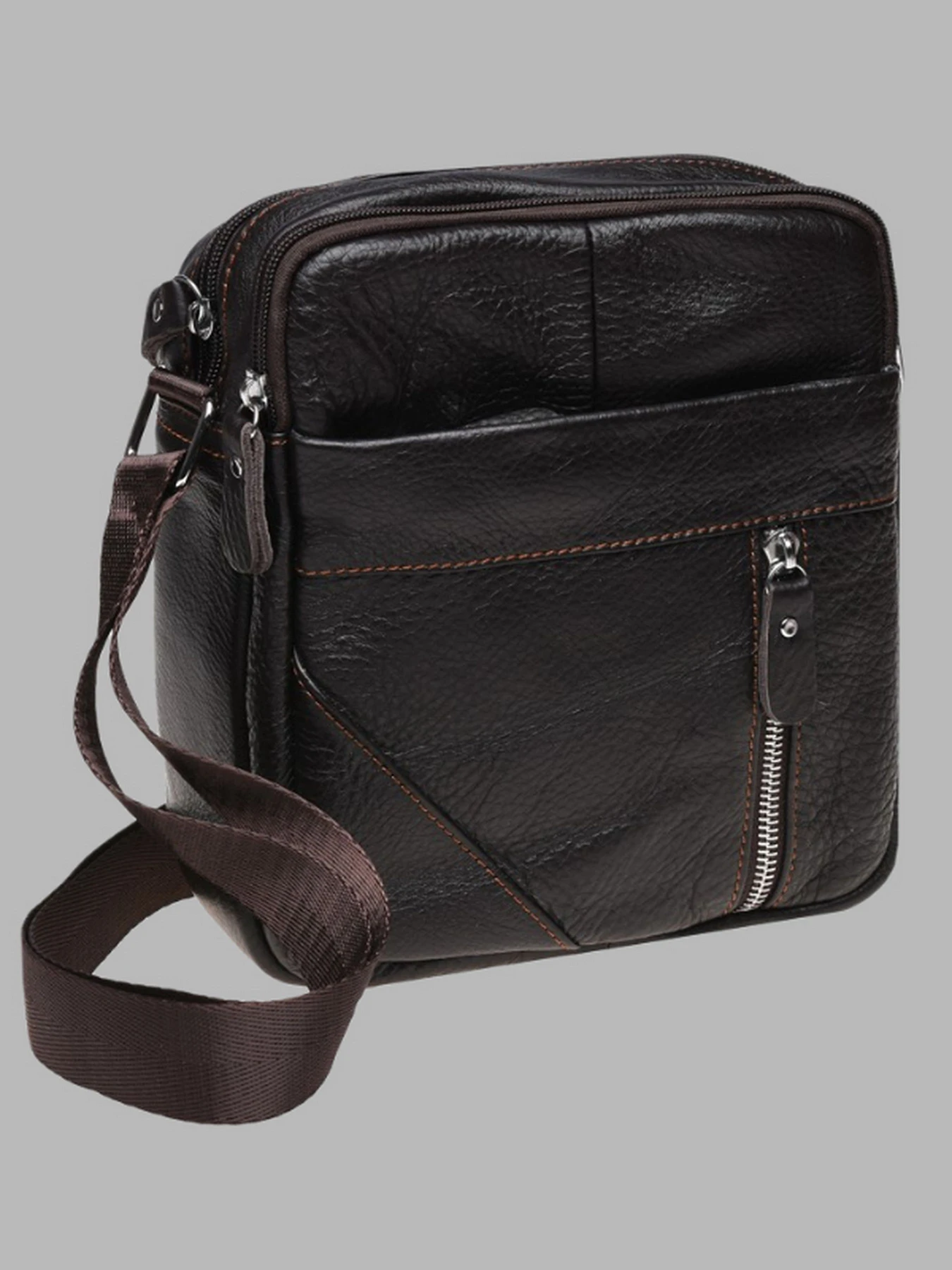 Сумки Borsa Leather модель K11027-d.brown Фото