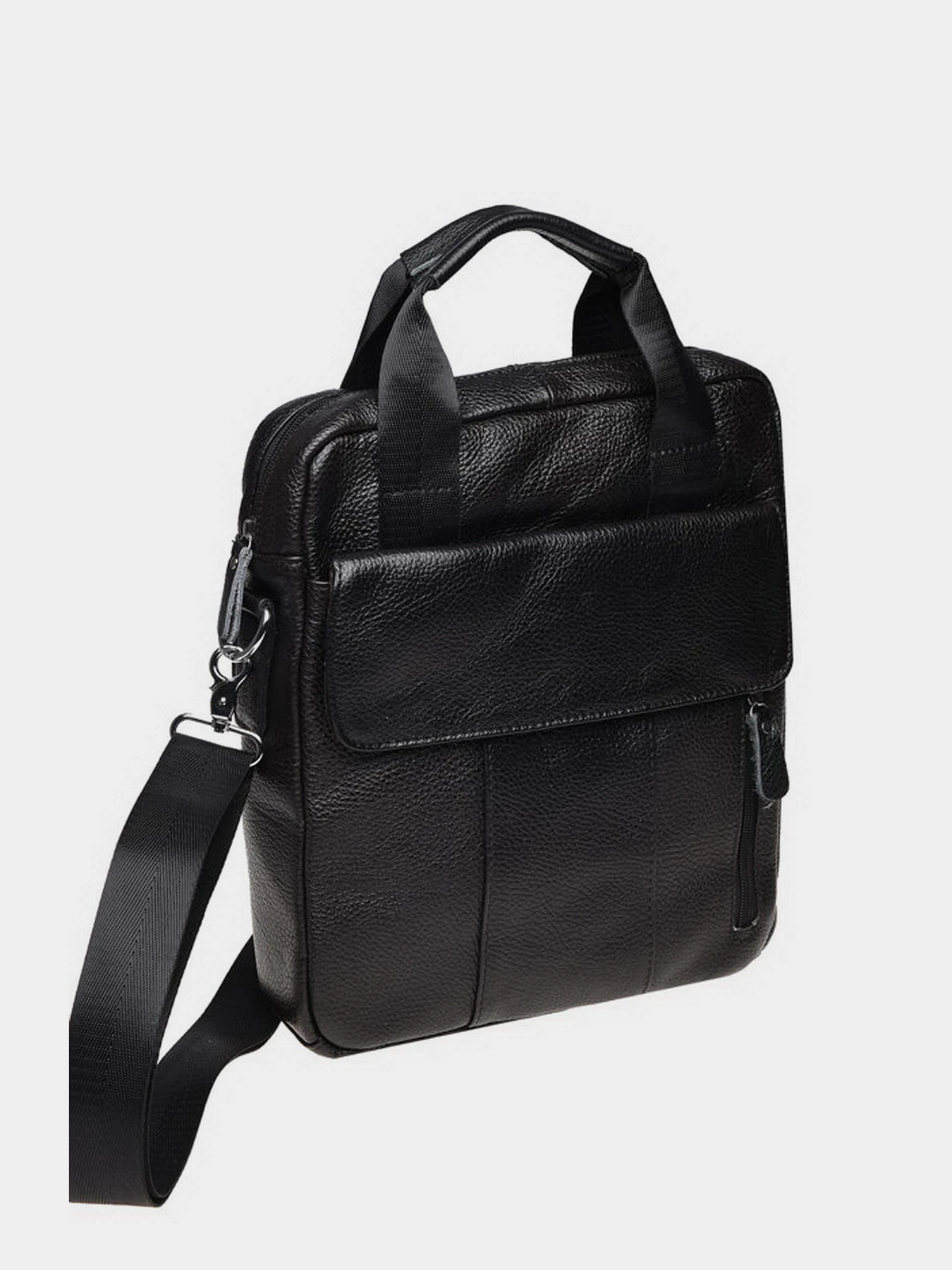 Сумки Borsa Leather модель K18863-black Фото