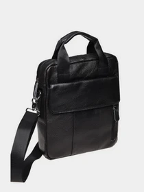 Сумки Borsa Leather модель K18863-black Фото
