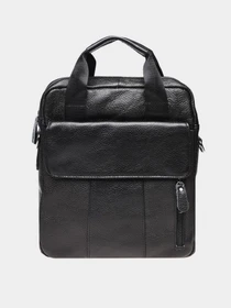 Сумки Borsa Leather модель K18863-black Фото