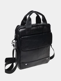 Сумки Borsa Leather модель K18859-black Фото