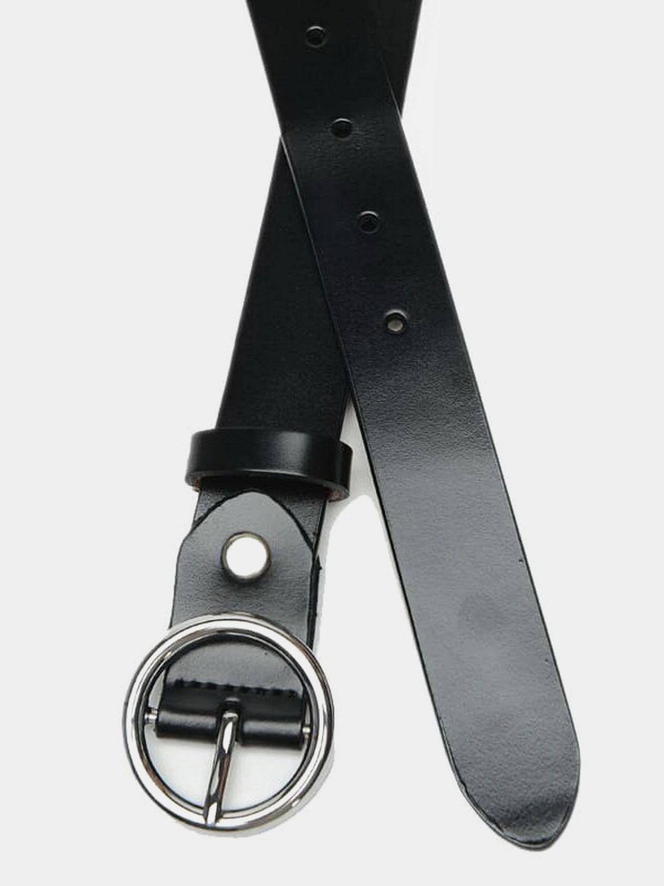 Ремені Borsa Leather модель CV1ZK-037-silverblack Фото