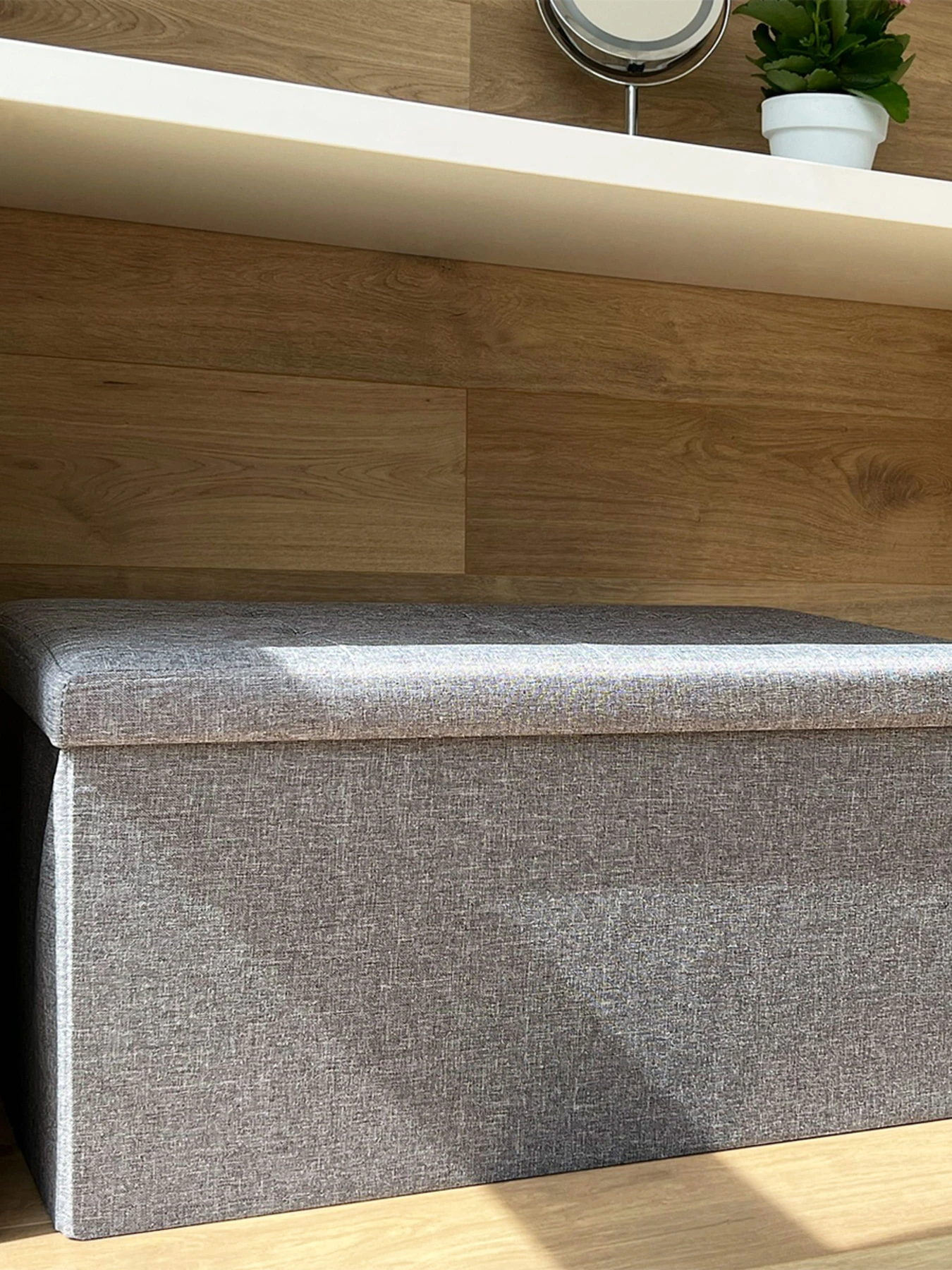 Пуф для хранения текстильный серый MBM HOME модель TH-04 GRAY Пуф для хранения текстильный серый MBM HOME модель TH-04 GRAY Фото