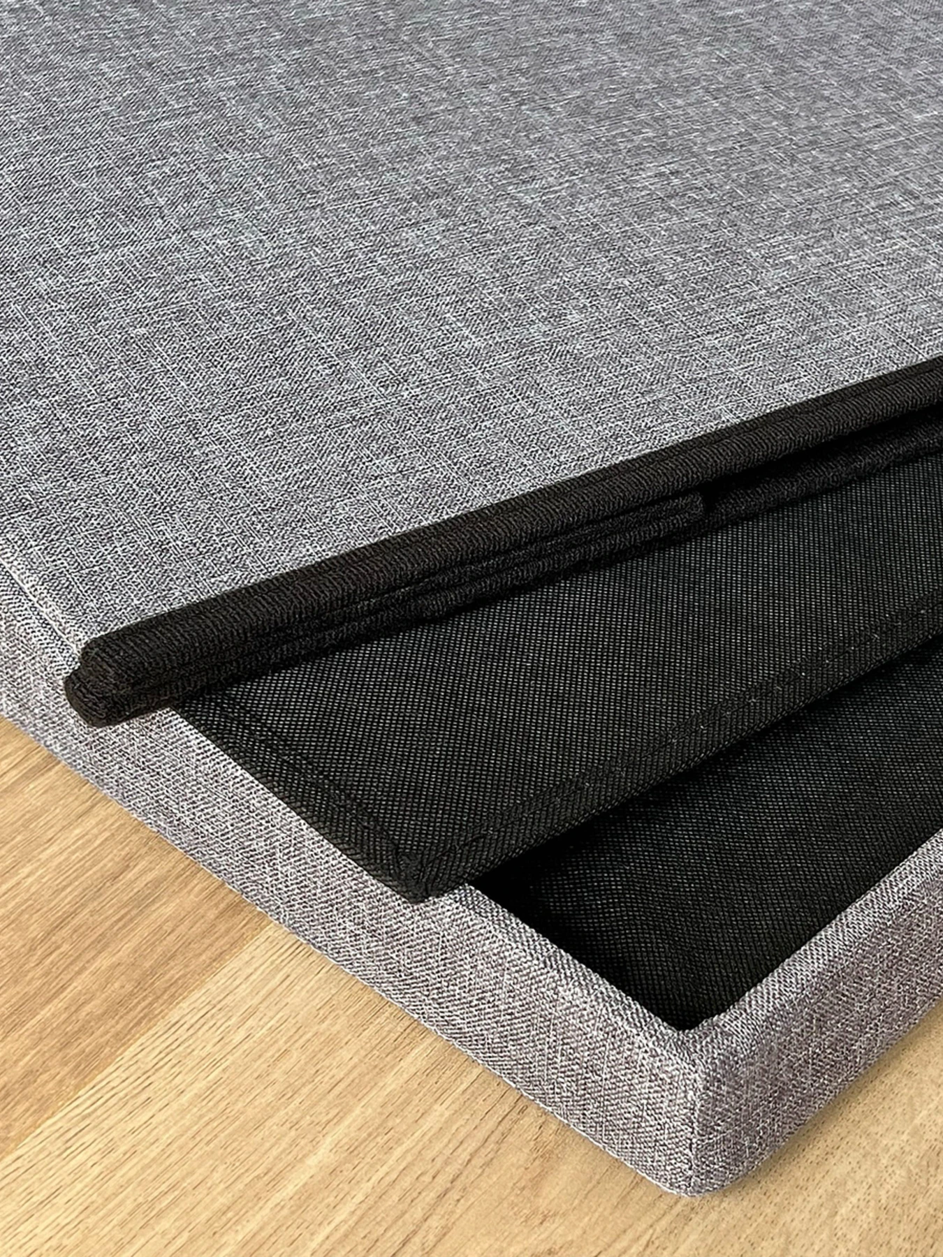 Пуф для хранения текстильный серый MBM HOME модель TH-04 GRAY Пуф для хранения текстильный серый MBM HOME модель TH-04 GRAY Фото