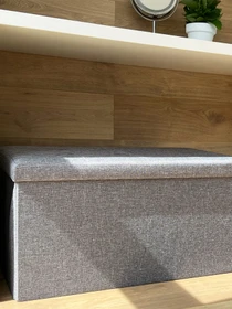Пуф для хранения текстильный серый MBM HOME модель TH-04 GRAY Фото