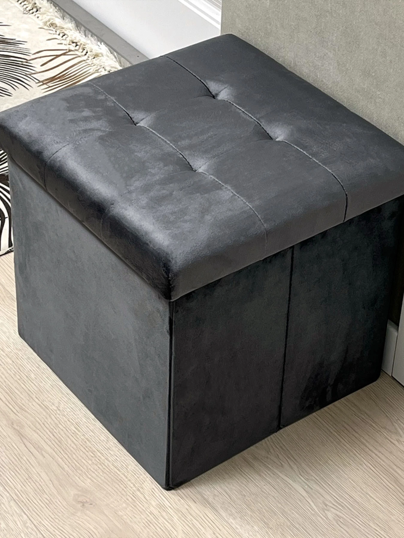 Пуф для хранения велюровый серый MBM HOME модель TH-05 GRAY Пуф для хранения велюровый серый MBM HOME модель TH-05 GRAY Фото