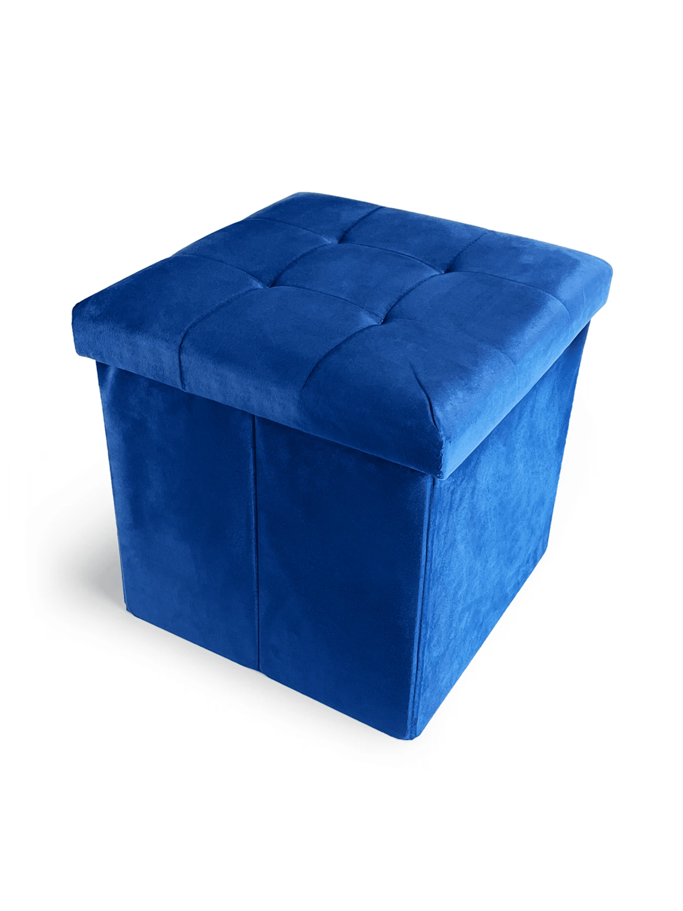 Пуф для хранения велюровый синий MBM HOME модель TH-05 BLUE Пуф для хранения велюровый синий MBM HOME модель TH-05 BLUE Фото