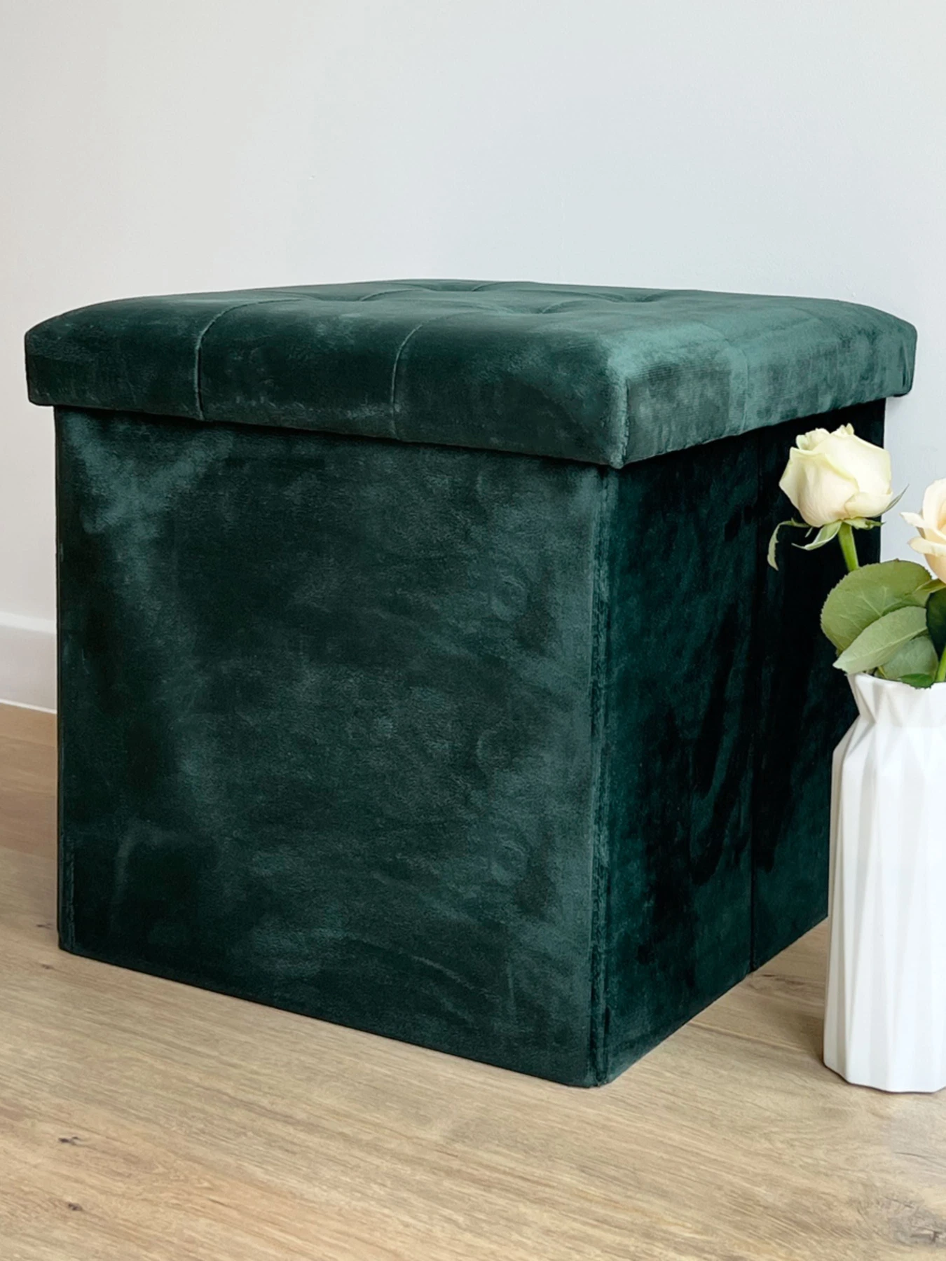 Пуф для хранения велюровый зеленый MBM HOME модель TH-05 GREEN Пуф для хранения велюровый зеленый MBM HOME модель TH-05 GREEN Фото