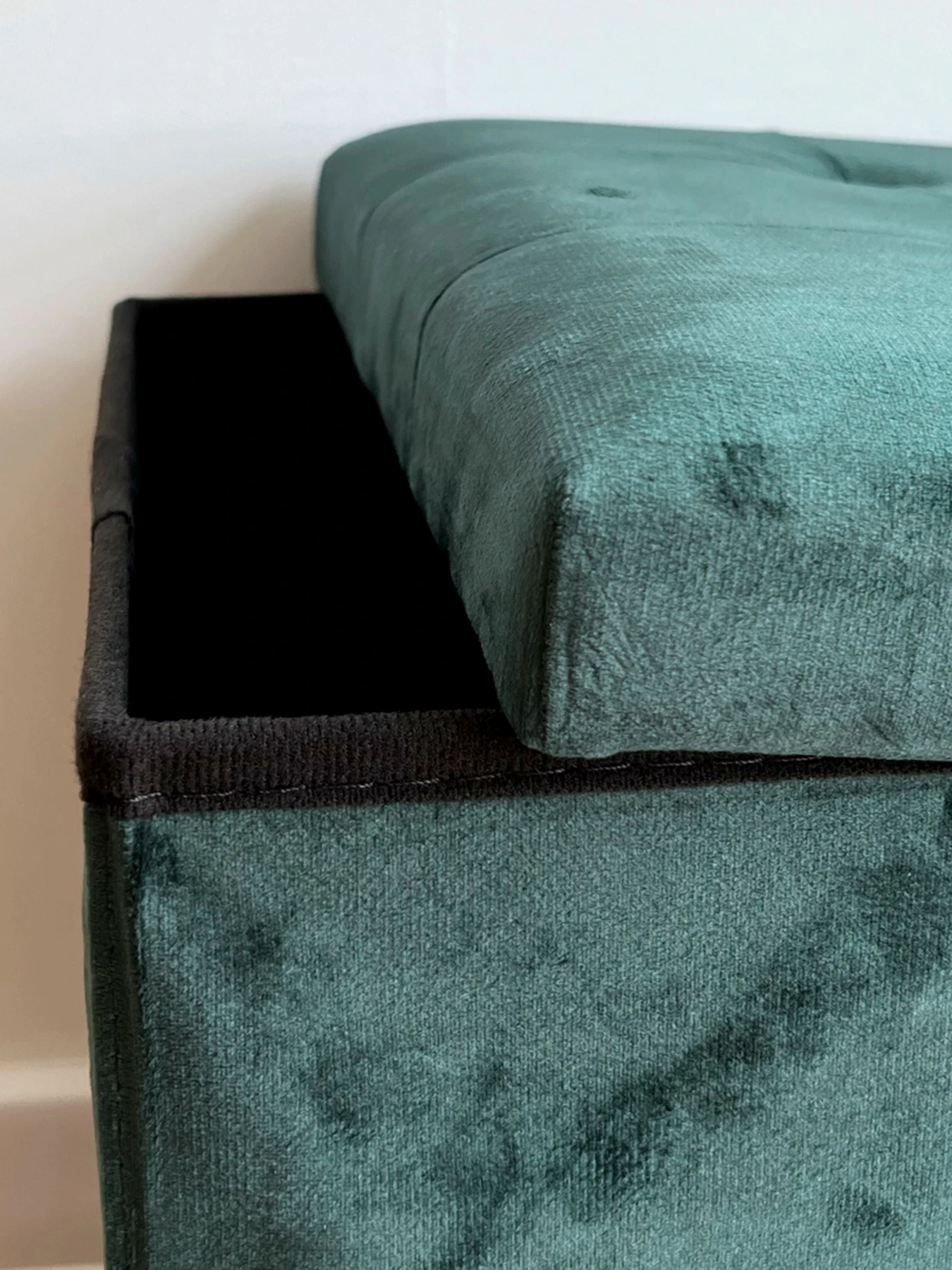 Пуф для хранения велюровый зеленый MBM HOME модель TH-05 GREEN Пуф для хранения велюровый зеленый MBM HOME модель TH-05 GREEN Фото