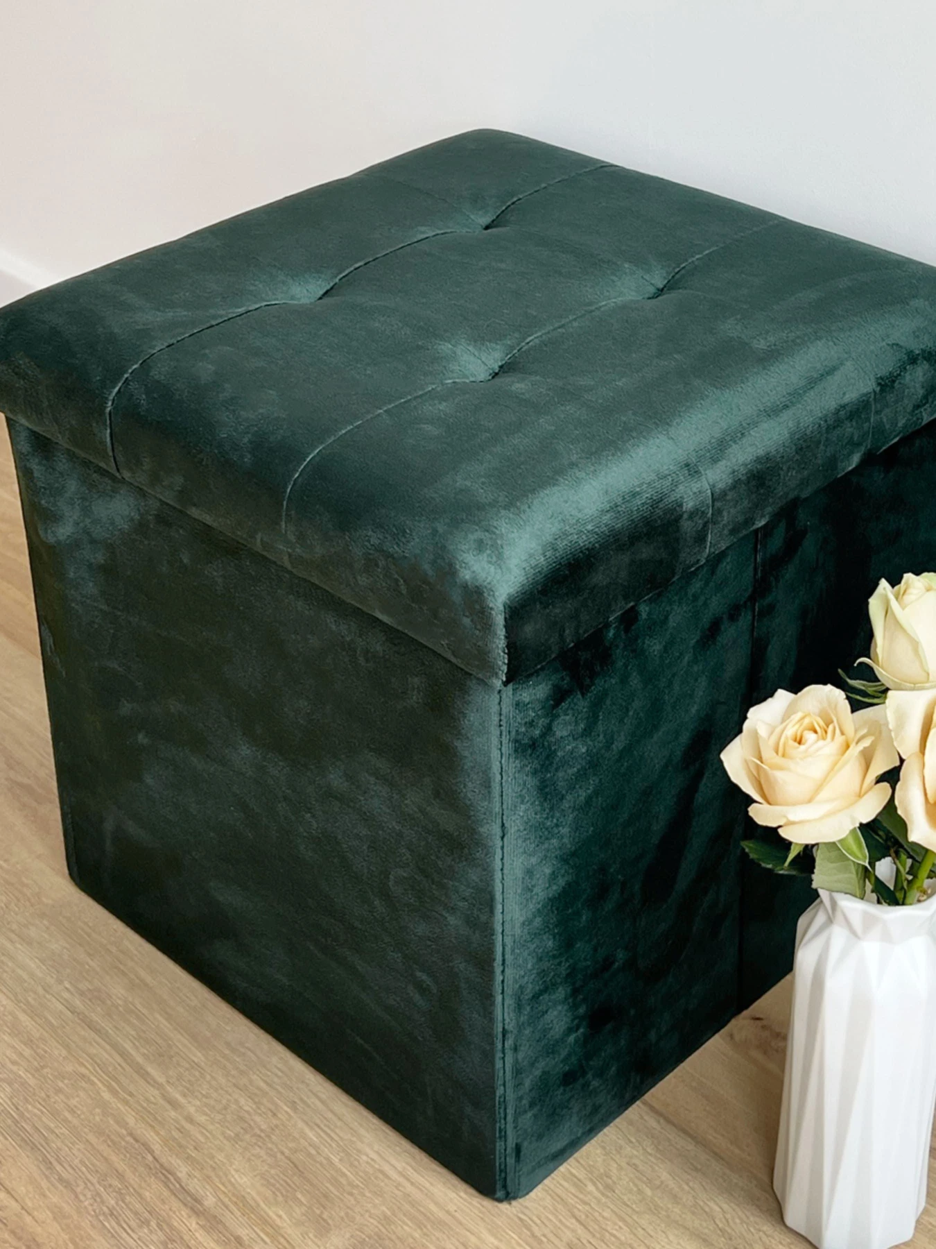 Пуф для хранения велюровый зеленый MBM HOME модель TH-05 GREEN Пуф для хранения велюровый зеленый MBM HOME модель TH-05 GREEN Фото