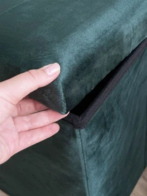Пуф для хранения велюровый зеленый MBM HOME модель TH-05 GREEN Фото
