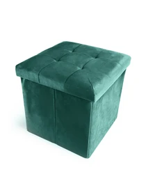 Пуф для хранения велюровый зеленый MBM HOME модель TH-05 GREEN Фото