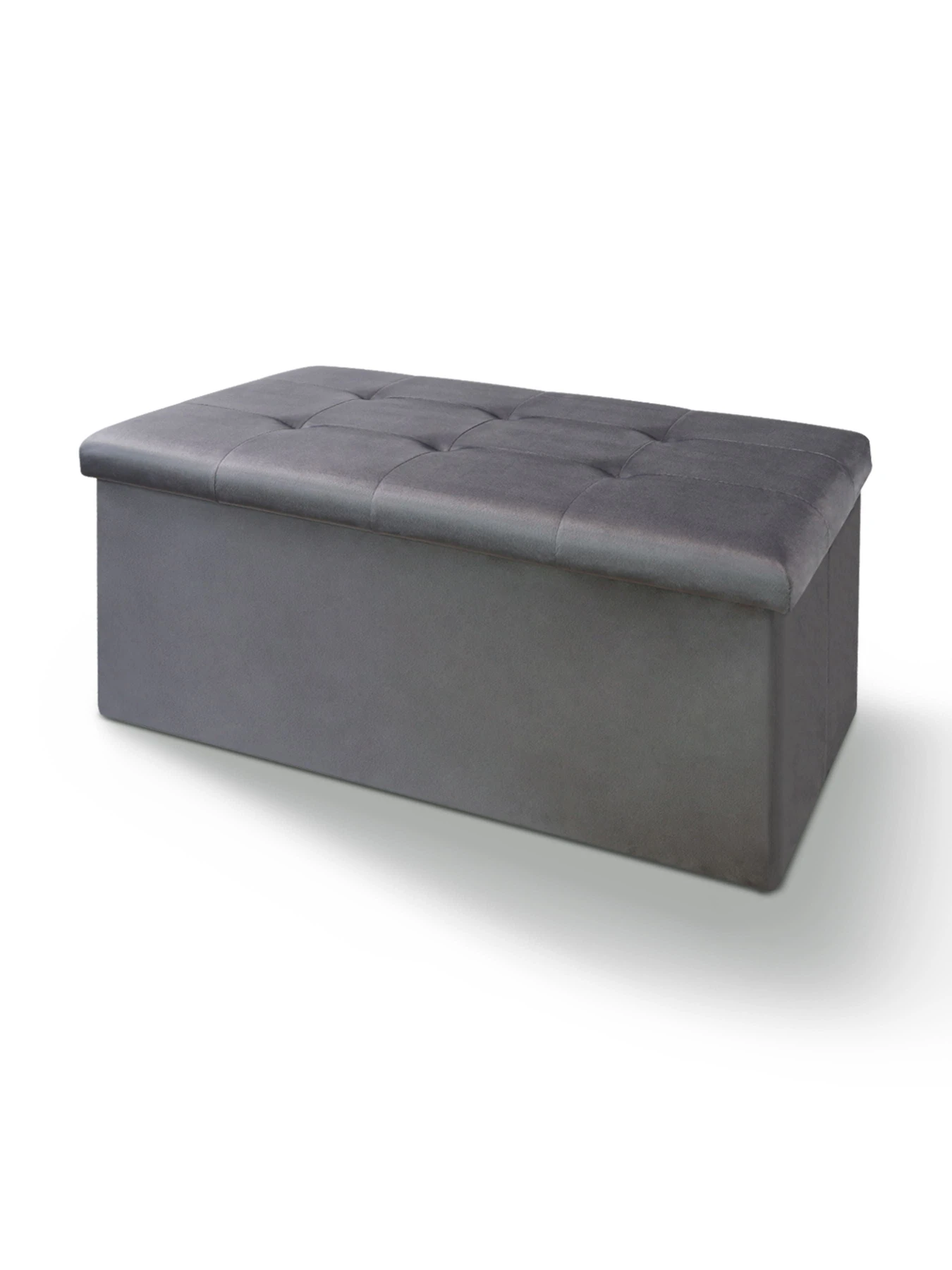 Пуф для хранения велюровый серый MBM HOME модель TH-06 GRAY Фото