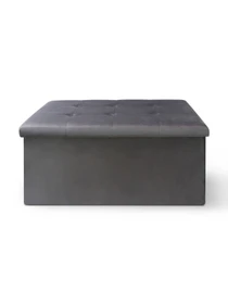 Пуф для хранения велюровый серый MBM HOME модель TH-06 GRAY Фото