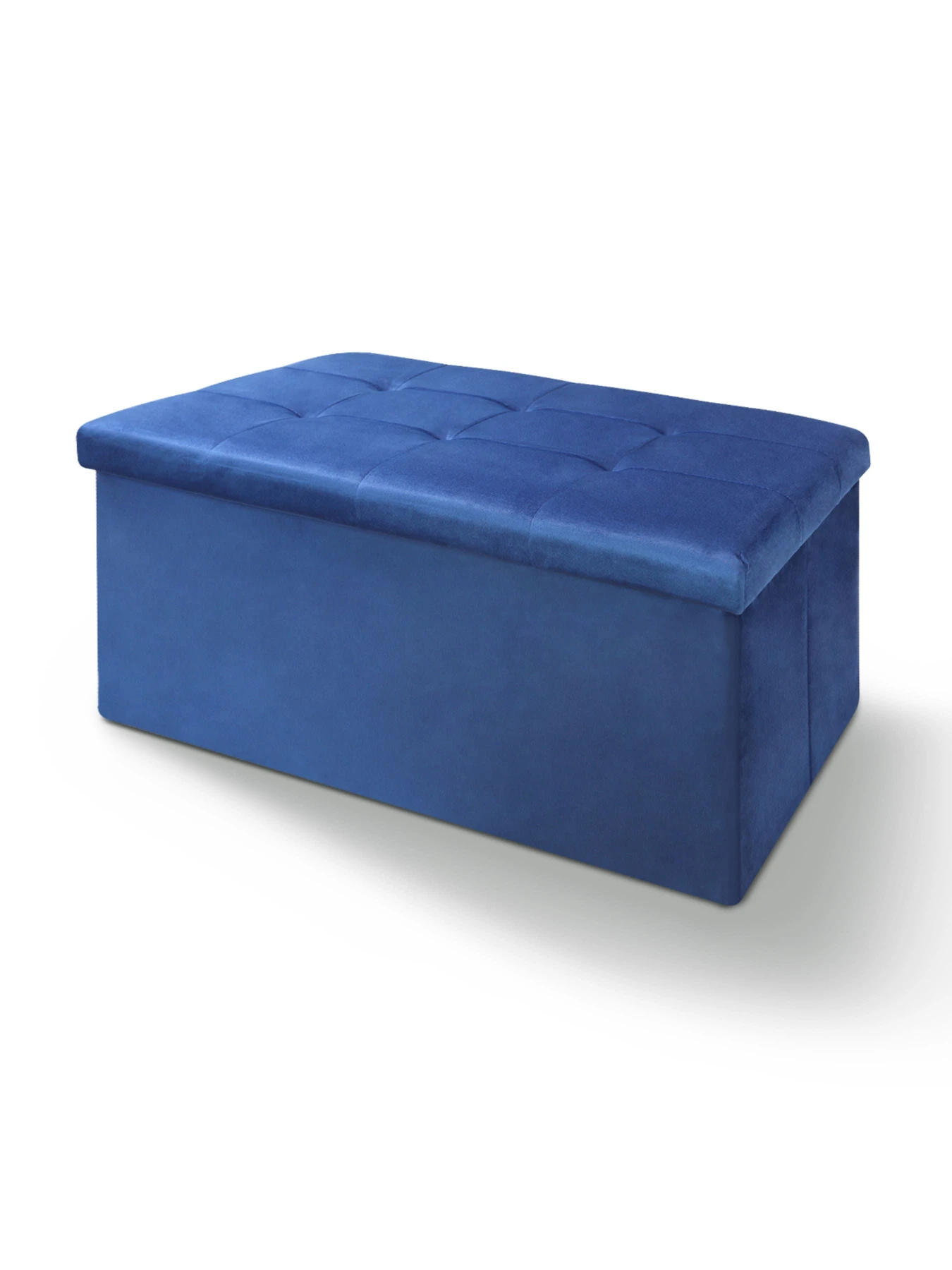 Пуф для хранения велюровый синий MBM HOME модель TH-06 BLUE Пуф для хранения велюровый синий MBM HOME модель TH-06 BLUE Фото