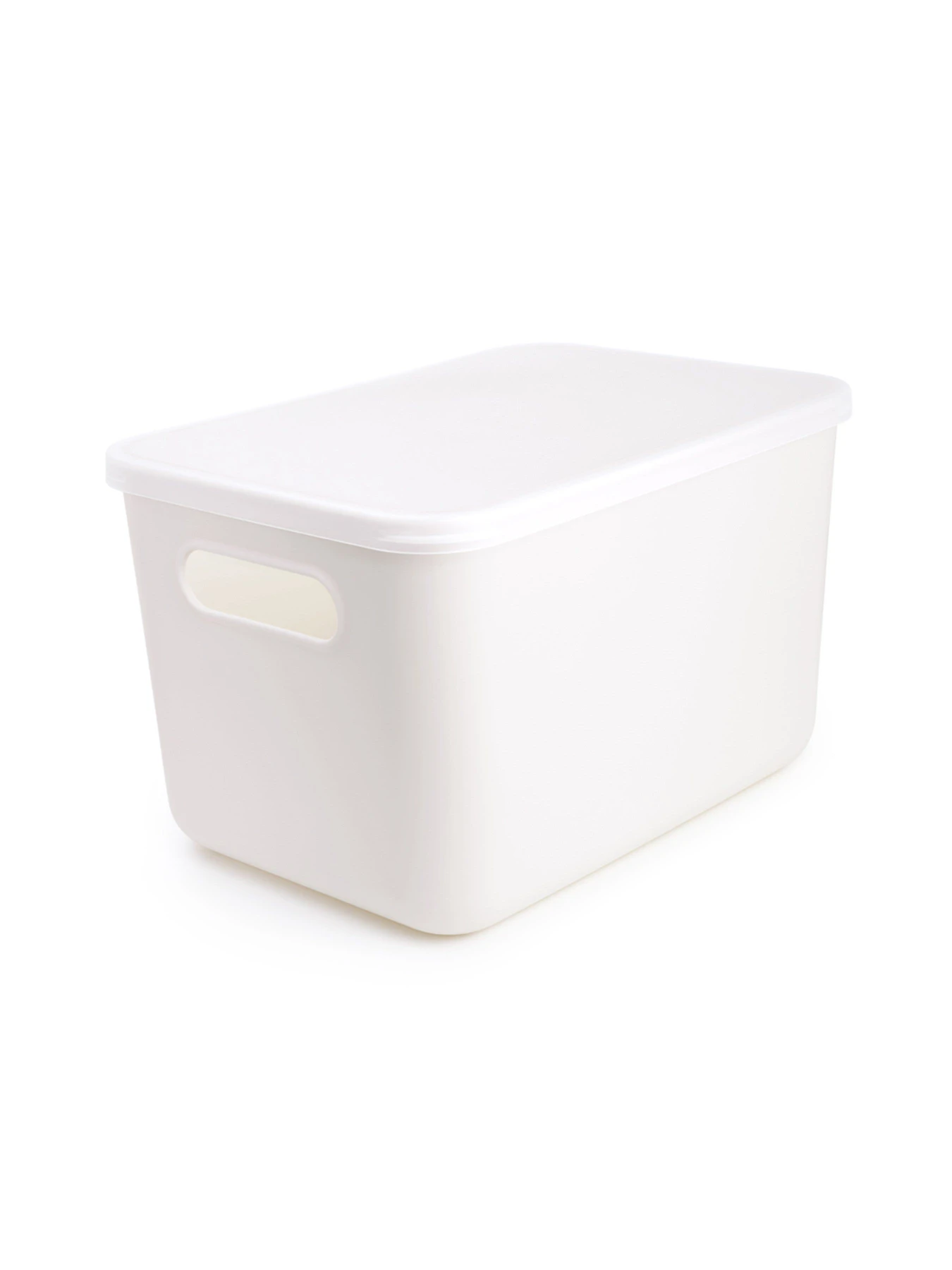 Ящик для хранения с крышкой пластиковый белый MBM HOME модель FH-11/FH-15 WHITE Фото