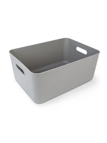 Ящик для хранения с крышкой пластиковый серый MBM HOME модель FH-13/FH-16 GRAY Фото