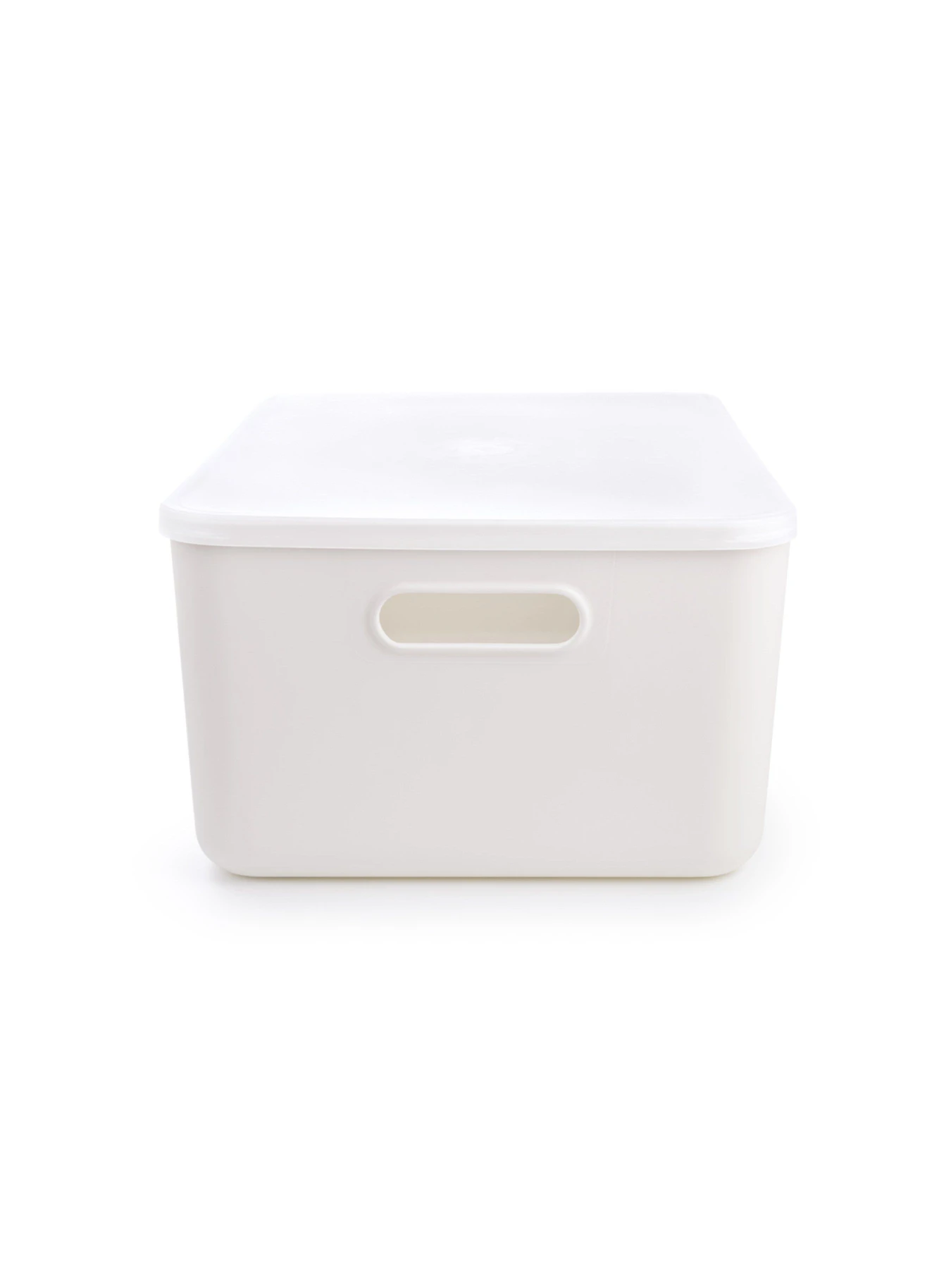 Ящик для хранения с крышкой пластиковый белый MBM HOME модель FH-13/FH-16 WHITE Ящик для хранения с крышкой пластиковый белый MBM HOME модель FH-13/FH-16 WHITE Фото