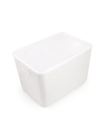 Ящик для хранения с крышкой пластиковый белый MBM HOME модель FH-14/FH-16 WHITE Фото
