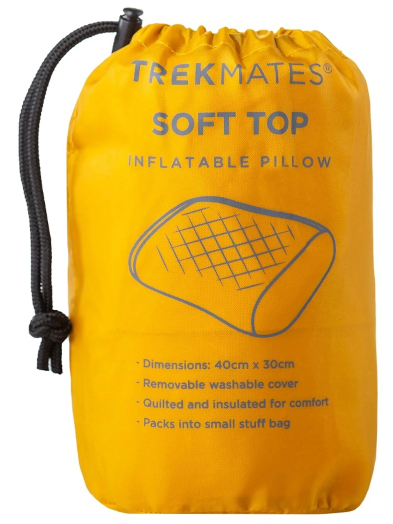 Туристическая подушка Trekmates Soft Top Inflatable Pillow модель 100069530 Туристическая подушка Trekmates Soft Top Inflatable Pillow модель 100069530 Фото