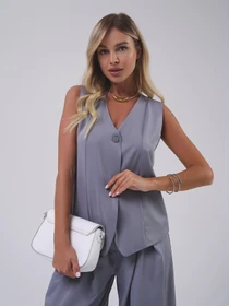 Костюми ISSA Plus модель 14818_серый Фото