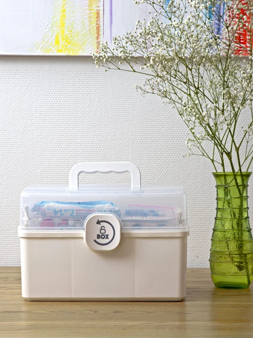 Аптечка-органайзер біла MBM HOME модель PC-16 WHITE Фото