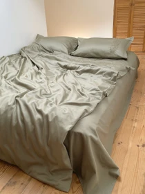 Комплект постільної білизни мох з вишитими гілками Cozy модель 8048839 Фото