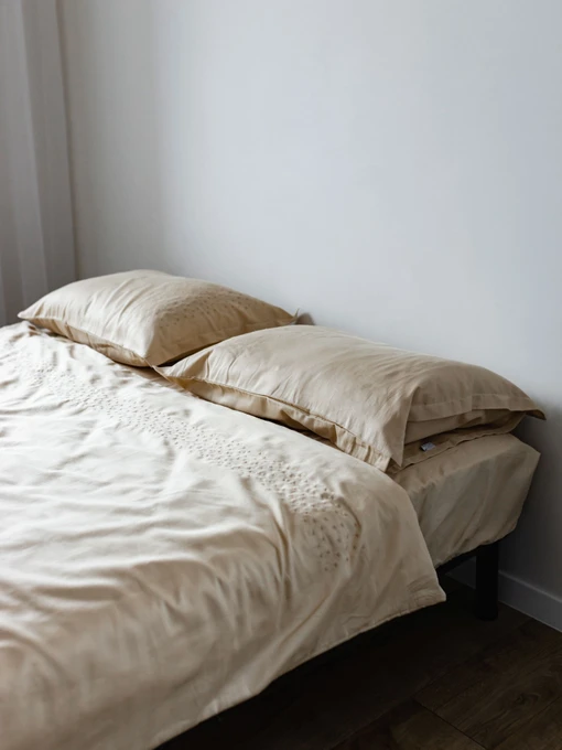 Комплект постільної білизни лате з вишитими зірками Cozy модель 8048959 Фото