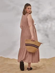 Сукні Yula mama Noemie модель NoemieDR-24.041CappuccinoYLMMDR Фото