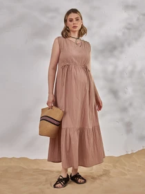 Сукні Yula mama Noemie модель NoemieDR-24.041CappuccinoYLMMDR Фото