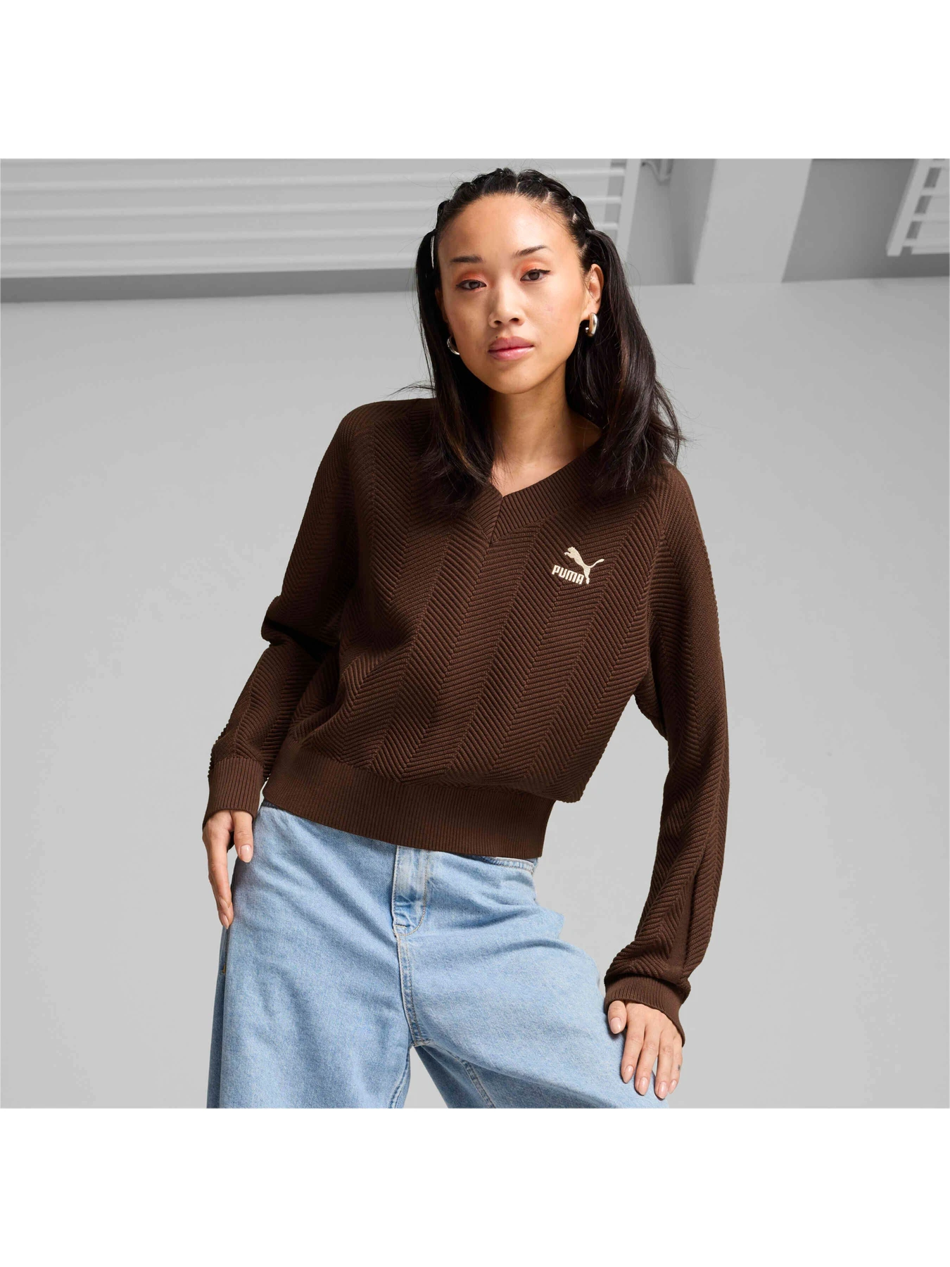 Худи и свитшоты PUMA T7 Knitted V-neck Crew модель 627471 Худи и свитшоты PUMA T7 Knitted V-neck Crew модель 627471 Фото