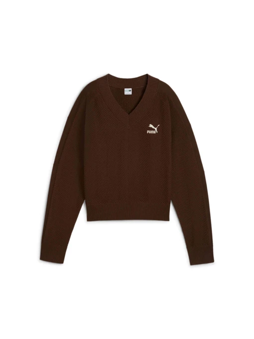 Худі та світшоти PUMA T7 Knitted V-neck Crew модель 627471 Фото