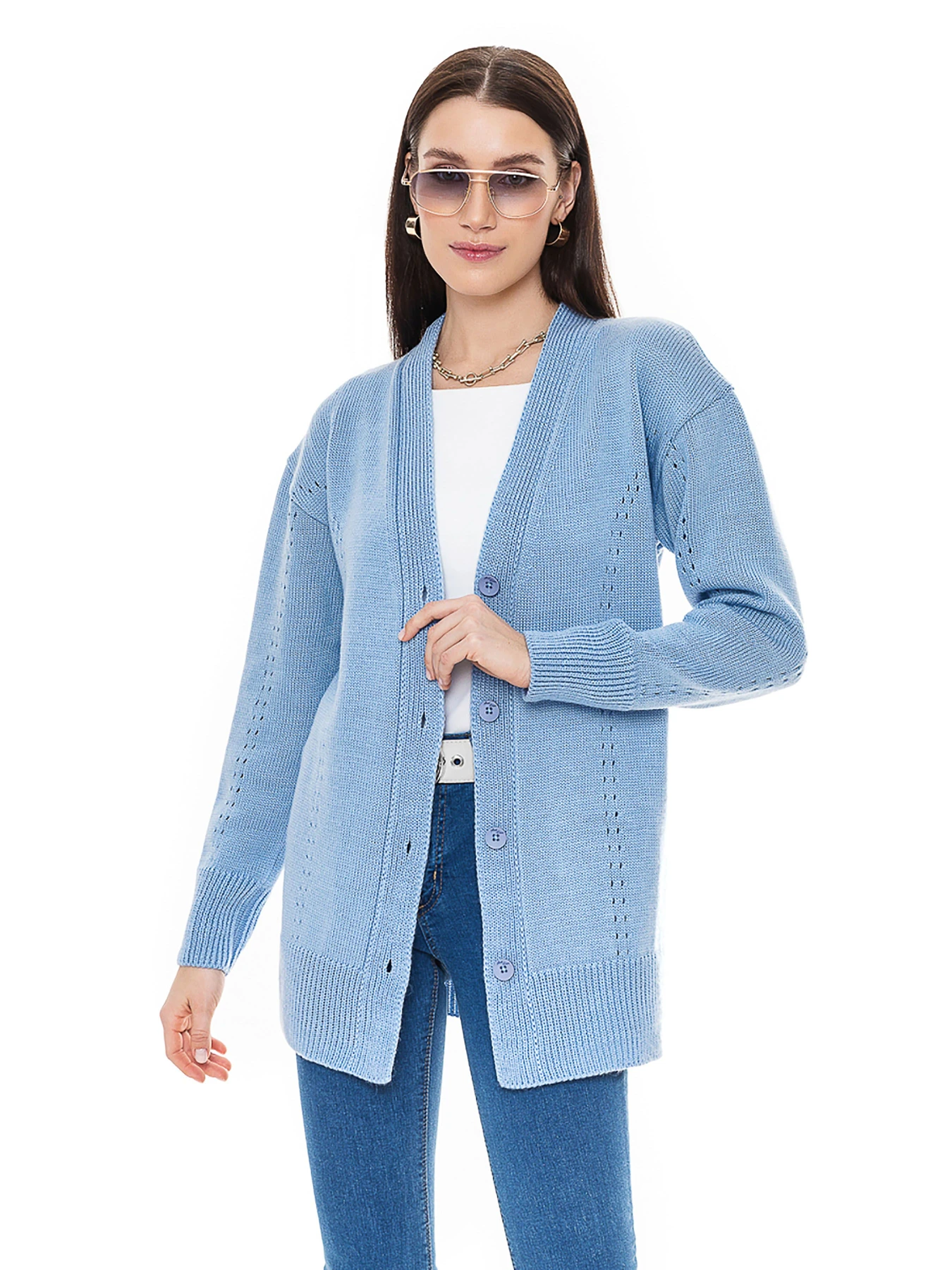 Свитры и кардиганы SVTR модель 439BlueCRDSVTR Свитры и кардиганы SVTR модель 439BlueCRDSVTR Фото