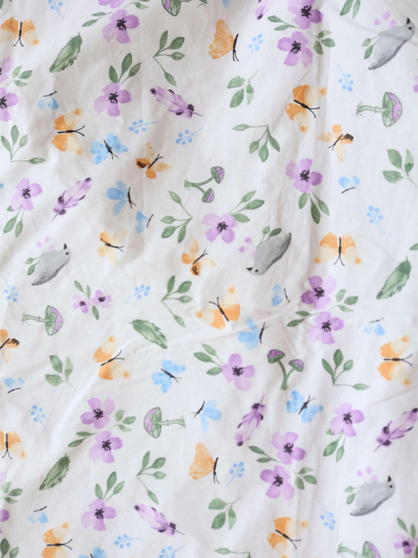 Комплект постельного белья с ткани Ранфорс цвет Фиалки с однотонным BedclozZzes модель 12906 Комплект постельного белья с ткани Ранфорс цвет Фиалки с однотонным BedclozZzes модель 12906 Фото