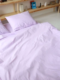 Комплект постельного белья с ткани Ранфорс цвет Фиалковый однотонный BedclozZzes модель 12986 Фото