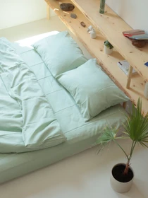 Комплект постільної білизни з тканини Сатин колір Зелений чай BedclozZzes модель 12863 Фото
