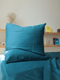 Комплект постільної білизни з тканини Сатин колір Глибокий синій BedclozZzes модель 12870 Фото