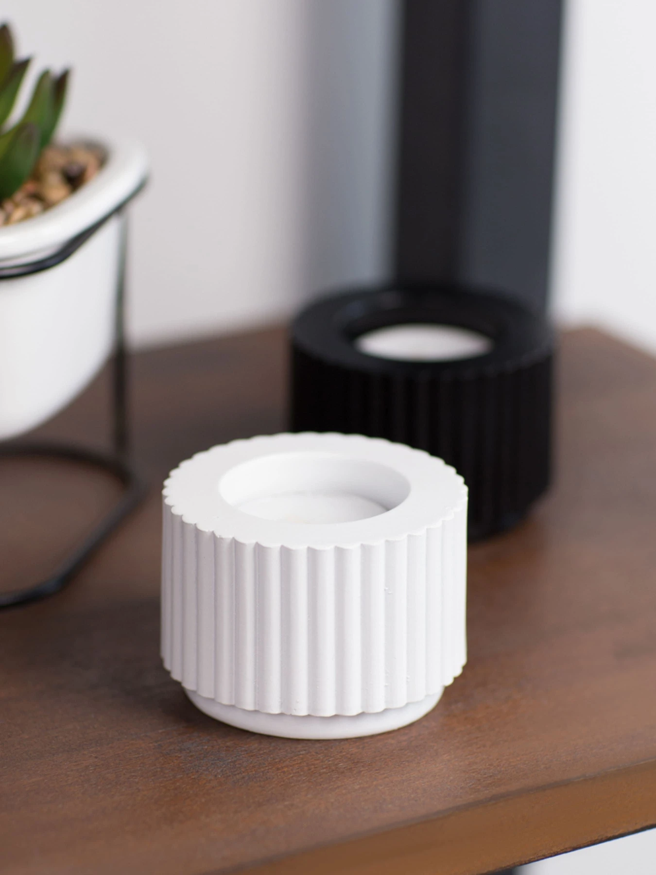 Подсвечник круглый белый MBM HOME модель SK-37 WHITE Фото