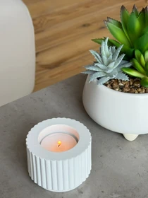 Подсвечник круглый белый MBM HOME модель SK-37 WHITE Фото