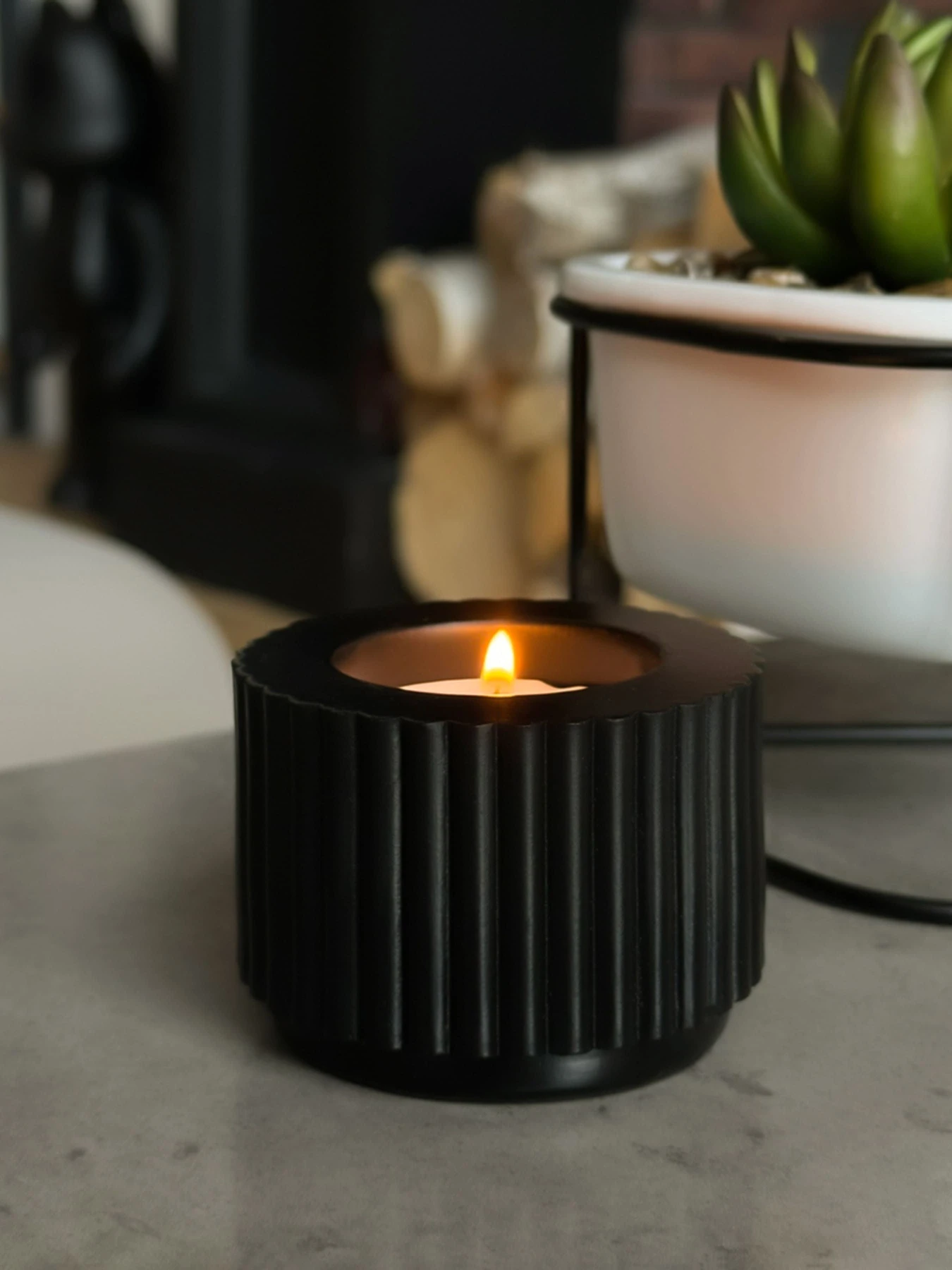 Подсвечник круглый черный MBM HOME модель SK-37 BLACK Фото