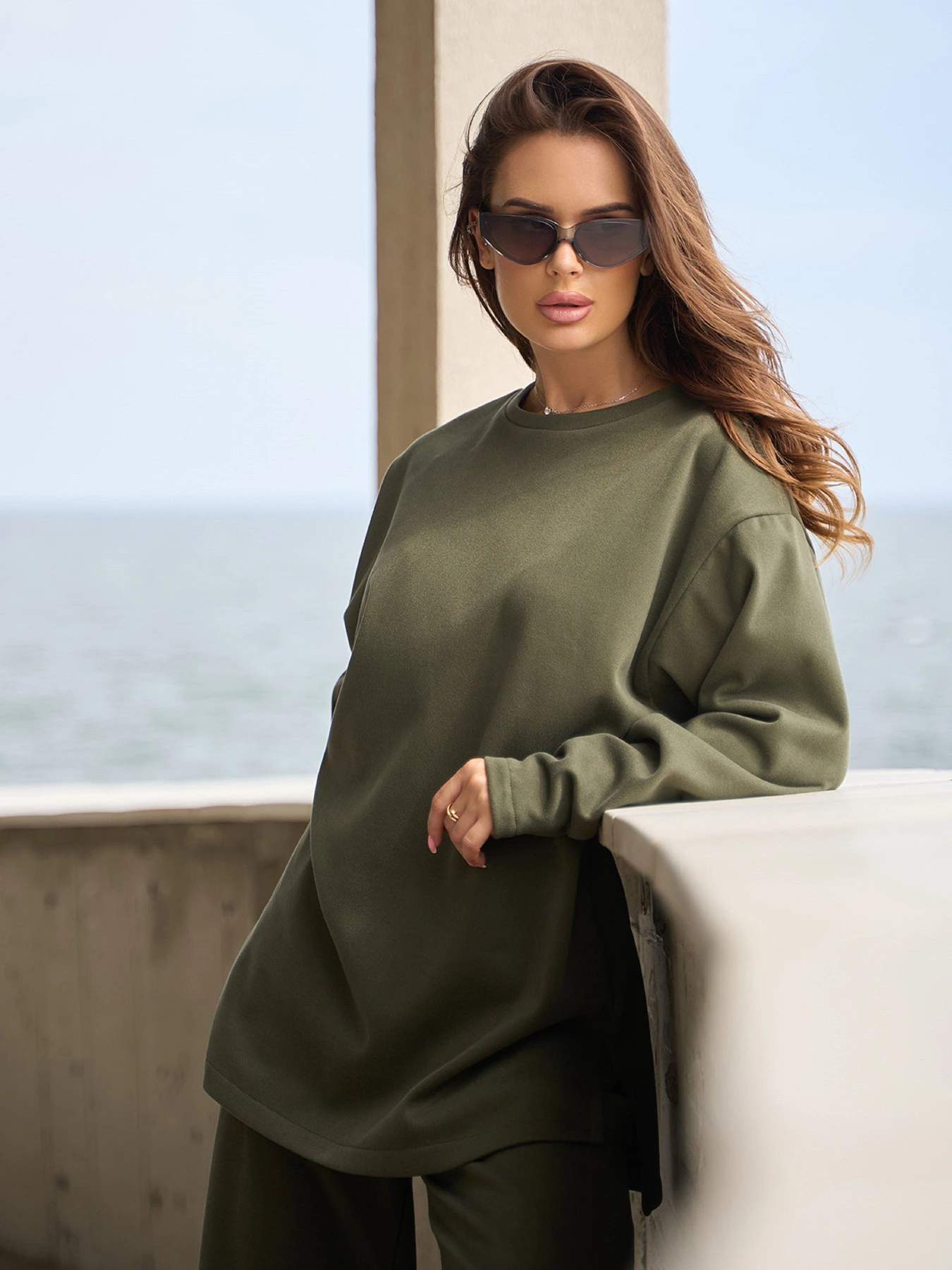 Костюми ISSA Plus модель 14832_хаки Костюми ISSA Plus модель 14832_хаки Фото