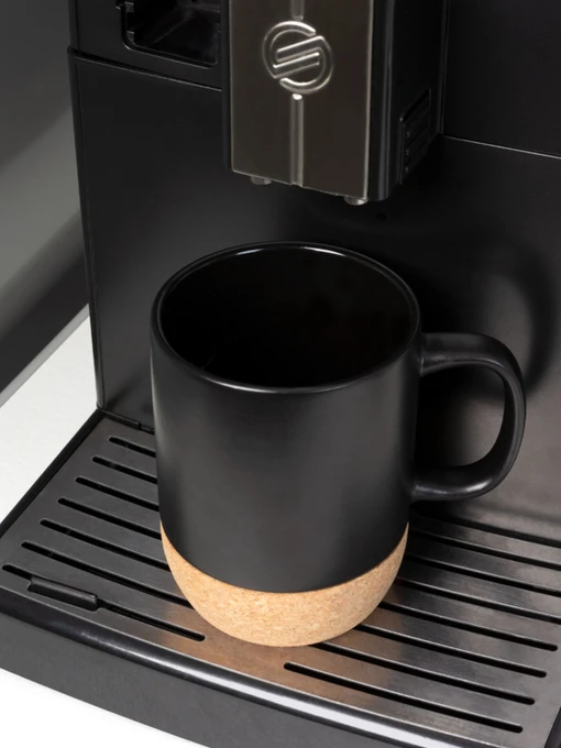 Чашка з корковою підставкою чорна MBM HOME модель KP-14 BLACK Фото