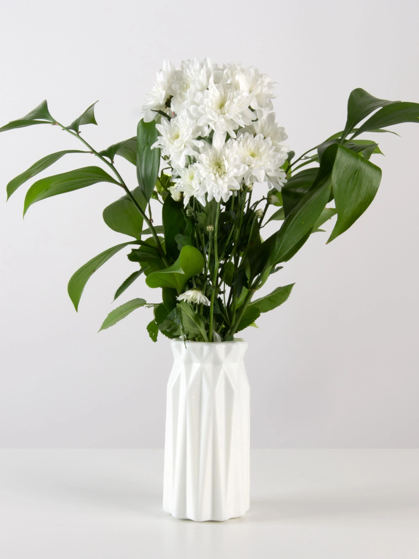 Ваза для цветов пластиковая белая MBM HOME модель DH-FLOWERS-01 WHITE Ваза для цветов пластиковая белая MBM HOME модель DH-FLOWERS-01 WHITE Фото
