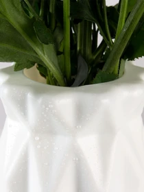 Ваза для цветов пластиковая белая MBM HOME модель DH-FLOWERS-01 WHITE Фото