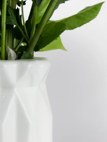 Ваза для цветов пластиковая белая MBM HOME модель DH-FLOWERS-01 WHITE Фото