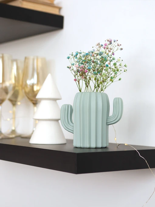 Ваза для квітів пластикова блакитна MBM HOME модель DH-FLOWERS-02 BLUE Фото