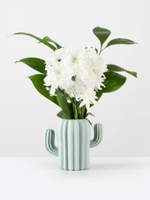 Ваза для цветов пластиковая голубая MBM HOME модель DH-FLOWERS-02 BLUE Фото
