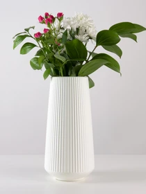 Ваза для цветов пластиковая белая MBM HOME модель DH-FLOWERS-03 WHITE Фото