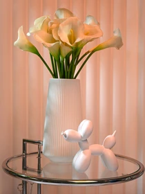 Ваза для цветов пластиковая белая MBM HOME модель DH-FLOWERS-03 WHITE Фото